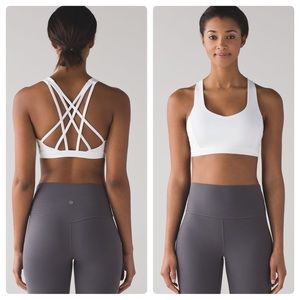 Lululemon Athletica White Sleeveless Crop Tank Top